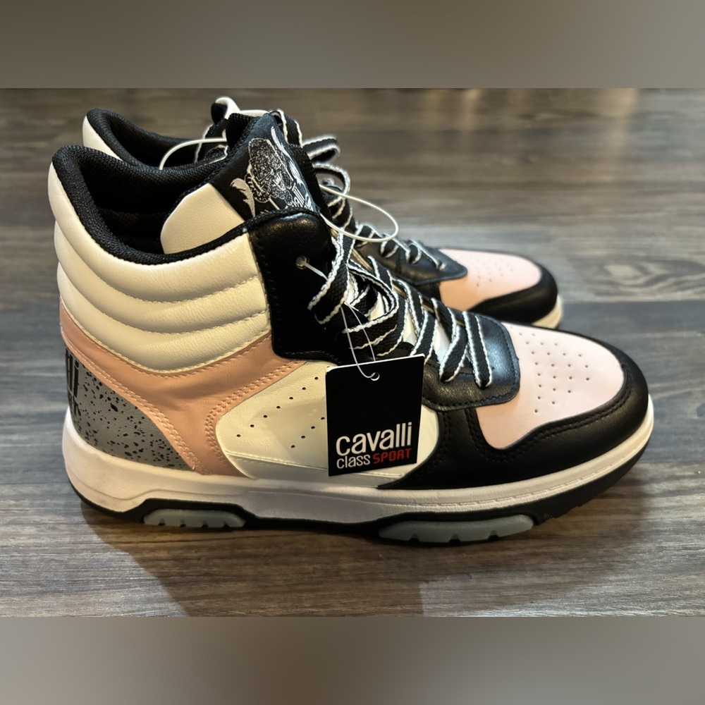 NEW Cavalli‎ Class Sport Women’s Size 7 Rose Hi-Top Sneakers